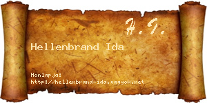 Hellenbrand Ida névjegykártya