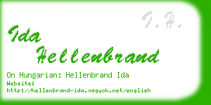 ida hellenbrand business card